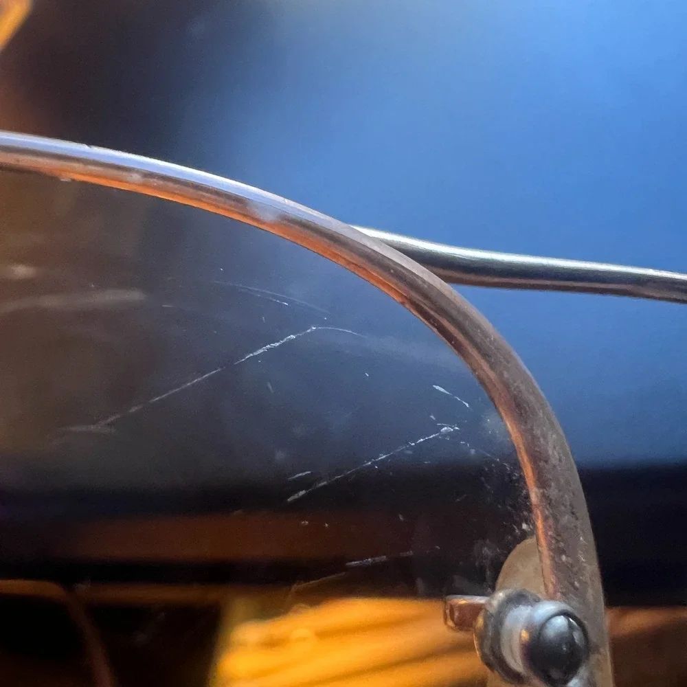 Antique Shuron 1/10 12K Gold Filled Hexagon Wire Rim Eyeglass Frames Vintage